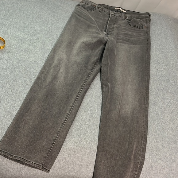 Levis Ribcage Straight Ankle Jeans Size 31 Capsule Gray Academia Preppy Grunge - Picture 12 of 13